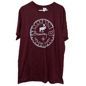 Bella Canvas Christmas T Shirt XL Graphic‎ North Pole Brewing Co Holiday Spirits